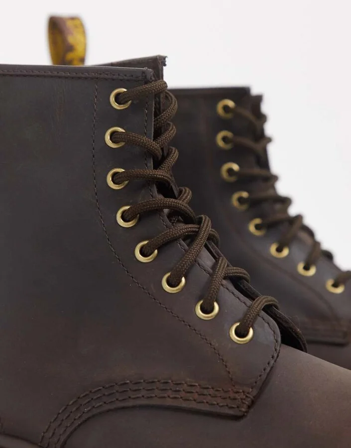 Dr Martens 1460 8-eye boots in brown - Image 3