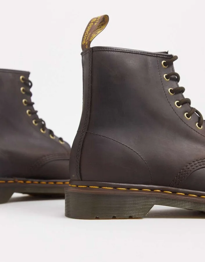 Dr Martens 1460 8-eye boots in brown - Image 4