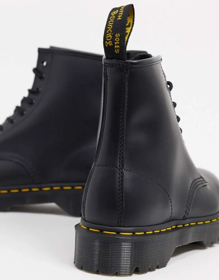 Dr Martens 1460 Bex 8 Eye Boots in Black Smooth - Image 2