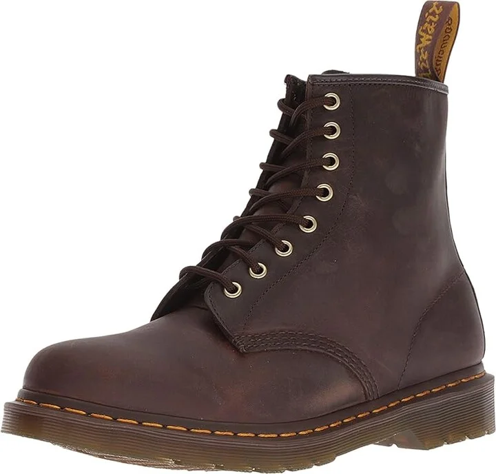Dr. Martens 1460 Crazy Horse Leather Boots Boots Dark Brown Crazy Horse : UK 6 (US Men's 7 - US Women's 8) Medium - Image 2