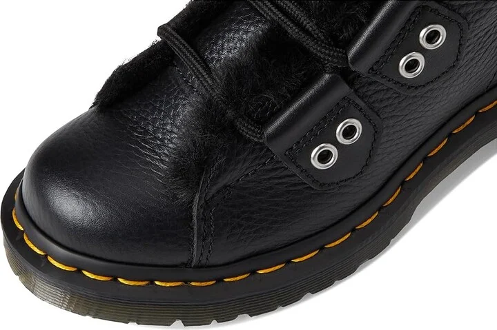 Dr. Martens 1460 Lace To Toe Fur Lined Boots Women's Boots Black : UK 7 (US Women's 9) M, Faux Fur - Image 2