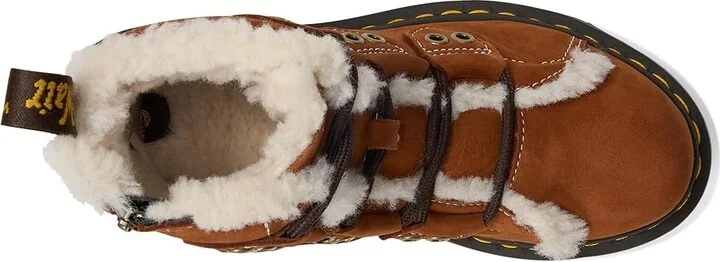 Dr. Martens 1460 Lace To Toe Fur Lined Boots Women's Boots Tan : UK 8 (US Women's 10) M, Faux Fur - Image 2