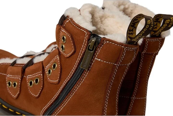 Dr. Martens 1460 Lace To Toe Fur Lined Boots Women's Boots Tan : UK 8 (US Women's 10) M, Faux Fur - Image 7
