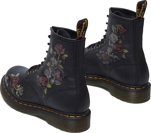 Dr. Martens 1460 Leather Lace-Up Boots Women's Boots Decayed Roses : UK 3 (US Women's 5) M - Image 3