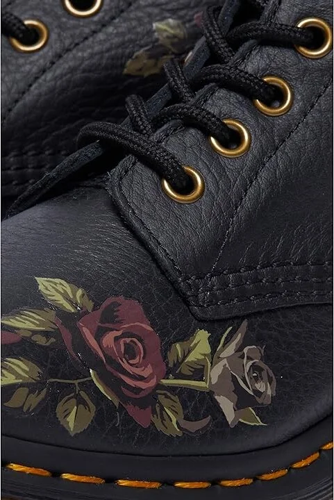Dr. Martens 1460 Leather Lace-Up Boots Women's Boots Decayed Roses : UK 3 (US Women's 5) M - Image 4