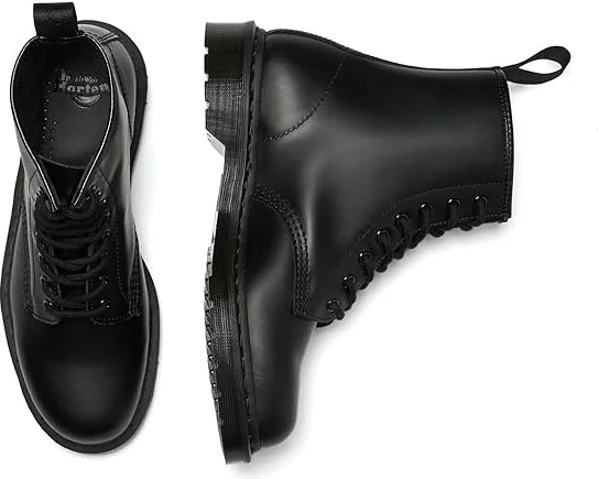 Dr. Martens 1460 Mono Boot Lace-up Boots Black Smooth : UK 3 (US Men's 4 - Women's 5) Medium, Leather - Image 3