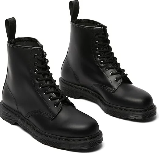 Dr. Martens 1460 Mono Boot Lace-up Boots Black Smooth : UK 3 (US Men's 4 - Women's 5) Medium, Leather