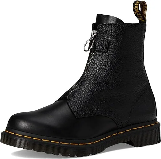 Dr. Martens 1460 Pascal Front Zip Leather Boots Women's Boots Black : UK 7 (US Women's 9) M - Image 5