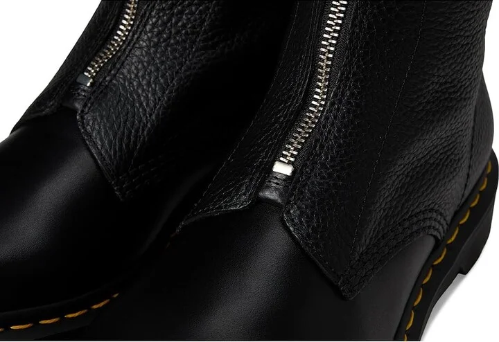 Dr. Martens 1460 Pascal Front Zip Leather Boots Women's Boots Black : UK 7 (US Women's 9) M - Image 7