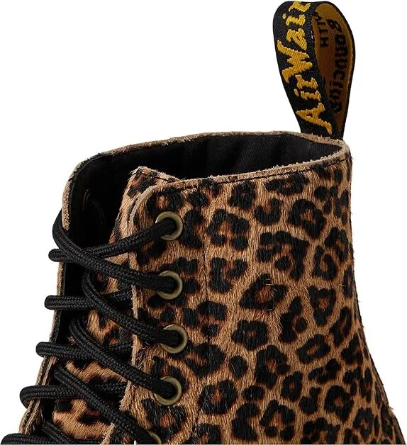 Dr. Martens 1460 Pascal Shoes Light Tan Mini Leopard Spot : UK 11 (US Men's 12) Medium, Leather/Suede - Image 2