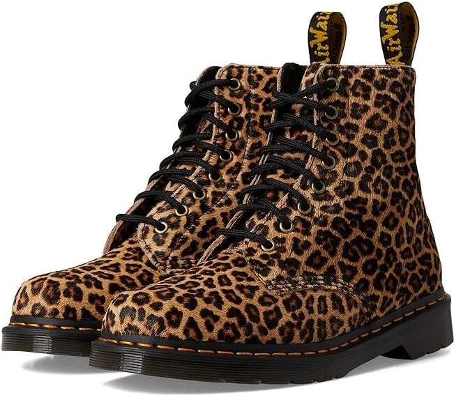 Dr. Martens 1460 Pascal Shoes Light Tan Mini Leopard Spot : UK 11 (US Men's 12) Medium, Leather/Suede