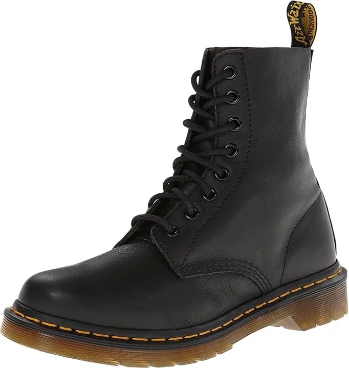 Dr. Martens 1460 Pascal Virginia Women's Boots Black Virginia : UK 3 (US Women's 5) M, Leather - Image 2