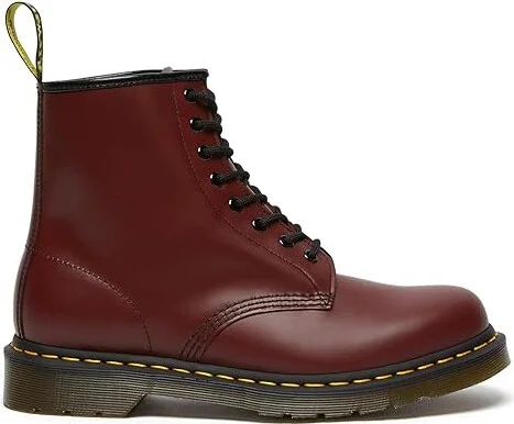 Dr. Martens 1460 Smooth Leather Boot Lace-up Boots Cherry Red Smooth : UK 3 (US Men's 4 - Women's 5) Medium - Image 6