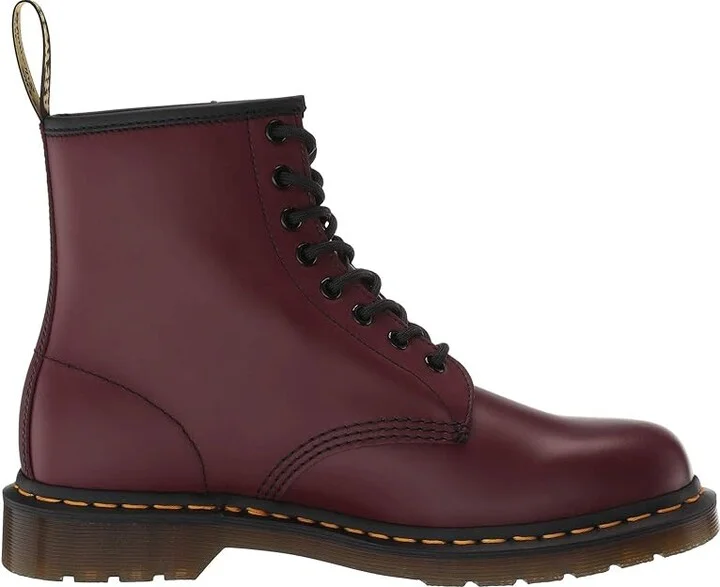 Dr. Martens 1460 Smooth Leather Boot Lace-up Boots Cherry Red Smooth : UK 3 (US Men's 4 - Women's 5) Medium - Image 7