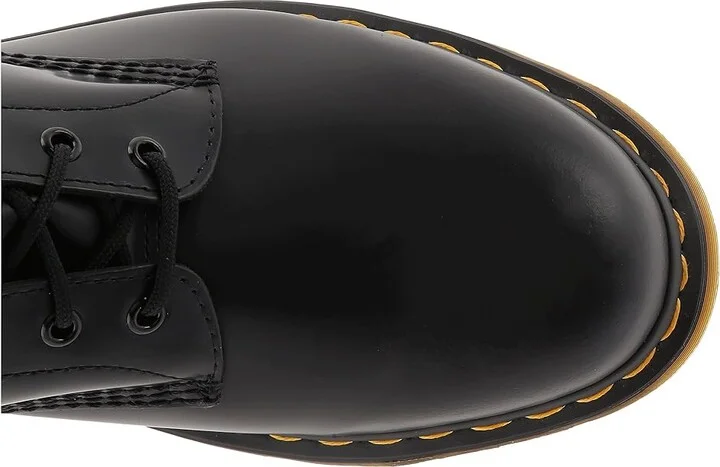 Dr. Martens 1460 Smooth Leather Lace Up Boots Lace-up Boots Black Smooth : UK 6 (US Men's 7 - US Women's 8) Medium - Image 2