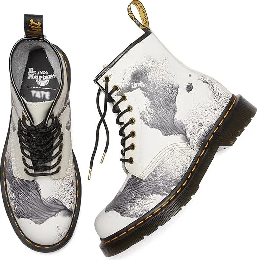 Dr. Martens 1460 Tate Decal Shoes : UK 7 (US Men's 8 - US Women's 9) Medium, Canvas/Leather - Image 2