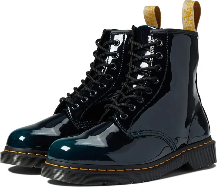 Dr. Martens 1460 Vegan 8-Eye Boot Black/DMS Green UK 3 (US Men's 4