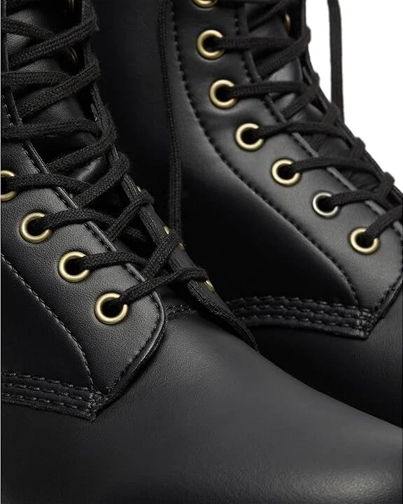 Dr. Martens 1460 Vegan 8-Eye Boot Lace-up Boots Black : UK 3 (US Men's 4 - Women's 5) Medium, Synthetic - Image 8