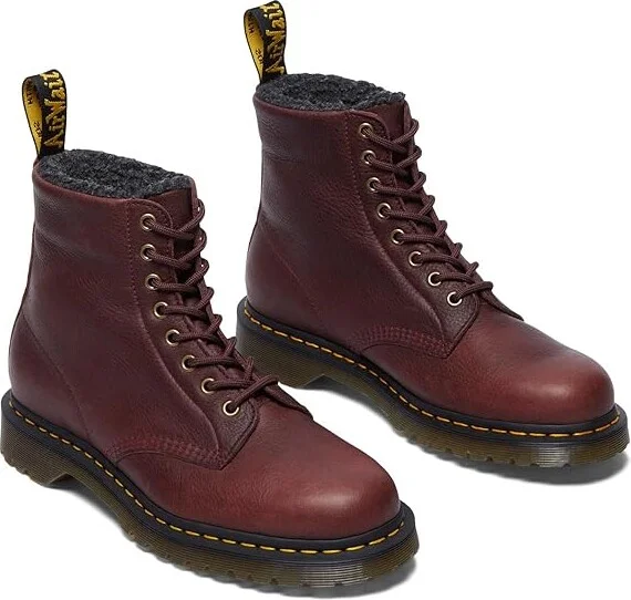 Dr. Martens 1460 WarmWair Grizzly Leather Boots Boots Red : UK 13 (US Men's 14) Medium