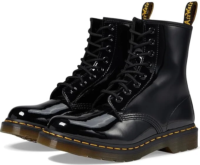Dr. Martens 1460 Women's Patent Leather Lace Up Boots Women's Lace-up Boots Black Patent Lamper Leather : UK 3 (US Women's 5) M