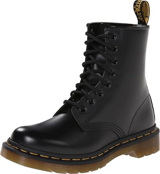 Dr. Martens 1460 Women's Smooth Leather Lace Up Boots Women's Lace-up Boots Black Smooth : UK 3 (US Women's 5) M - Image 2