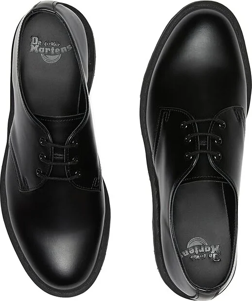 Dr. Martens 1461 3-Tie Shoe Lace up casual Shoes Black Smooth : UK 3 (US Men's 4 - Women's 5) Medium, Full Grain leather/Leather - Image 3