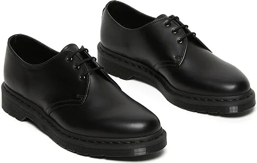 Dr. Martens 1461 3-Tie Shoe Lace up casual Shoes Black Smooth : UK 3 (US Men's 4 - Women's 5) Medium, Full Grain leather/Leather
