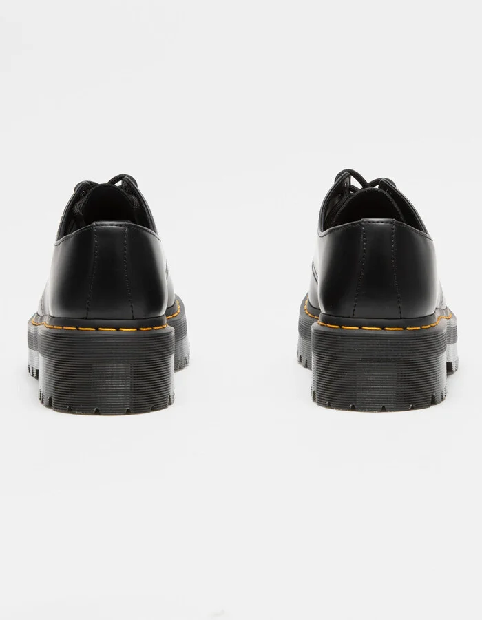 DR. MARTENS 1461 Quad Smooth Leather Womens Platform Shoes - Image 4