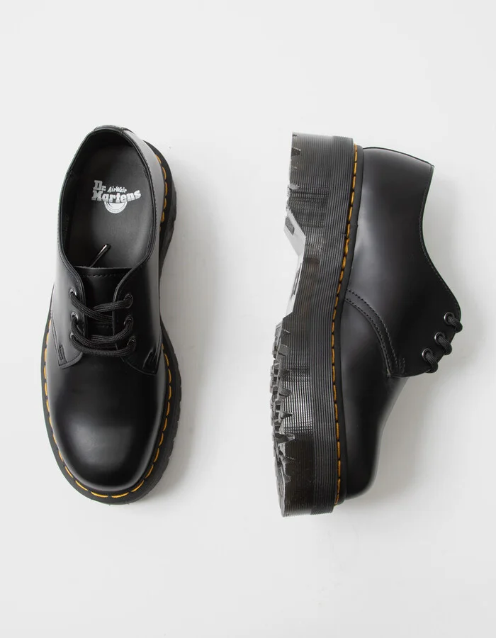 DR. MARTENS 1461 Quad Smooth Leather Womens Platform Shoes - Image 5
