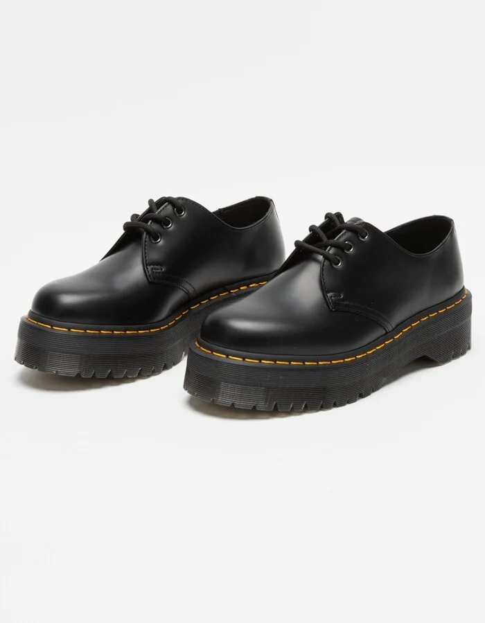 DR. MARTENS 1461 Quad Smooth Leather Womens Platform Shoes