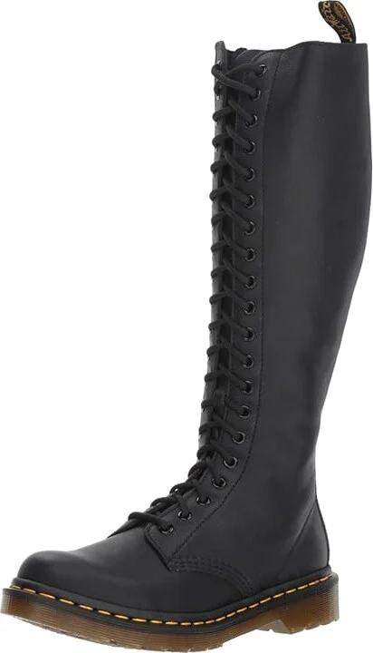 Dr. Martens 1B60 20-Eye Zip Boot Women's Boots Black Virginia : UK 3 (US Women's 5) M, Nappa - Image 2