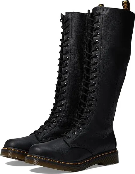 Dr. Martens 1B60 20-Eye Zip Boot Women's Boots Black Virginia : UK 3 (US Women's 5) M, Nappa