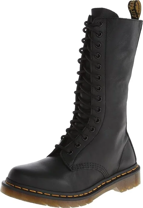 Dr. Martens 1B99 14-Eye Zip Boot Women's Zip Boots Black Virginia : UK 3 (US Women's 5) M, Leather/Nappa - Image 2