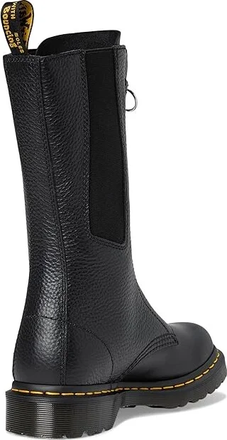 Dr. Martens 1B99 Front Zip Leather Mid Calf Boots Women's Boots Black : UK 5 (US Women's 7) M - Image 4