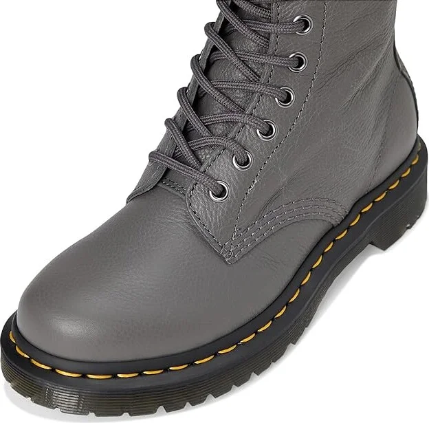 Dr. Martens 1B99 Virginia Leather Mid Calf Boots Women's Boots Gunmetal : UK 4 (US Women's 6) M, Leather/Rubber - Image 2