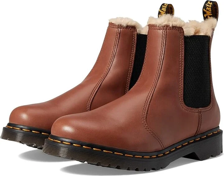 Dr. Martens 2976 Leonore Women's Shoes Saddle Tan Farrier : UK 3 (US Women's 5) M, Leather/Textile