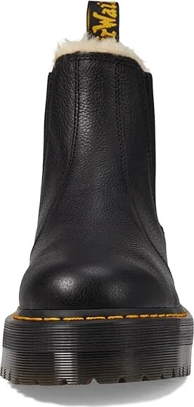Dr. Martens 2976 Platform Faux-Fur Lined Boots Black : UK 8 (US Men's 9 - US Women's 10) Medium, Leather - Image 3