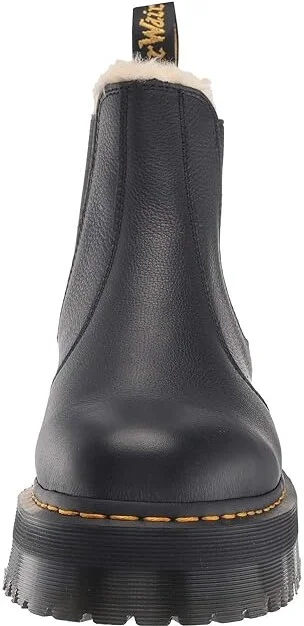 Dr. Martens 2976 Platform Faux-Fur Lined Boots Black : UK 8 (US Men's 9 - US Women's 10) Medium, Leather - Image 6