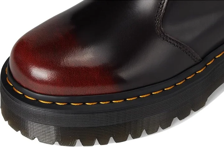 Dr. Martens 2976 Quad Chelsea Boots Cherry Red : UK 5 (US Men's 6 - Women's 7) Medium, Leather - Image 2