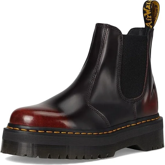 Dr. Martens 2976 Quad Chelsea Boots Cherry Red : UK 5 (US Men's 6 - Women's 7) Medium, Leather - Image 5