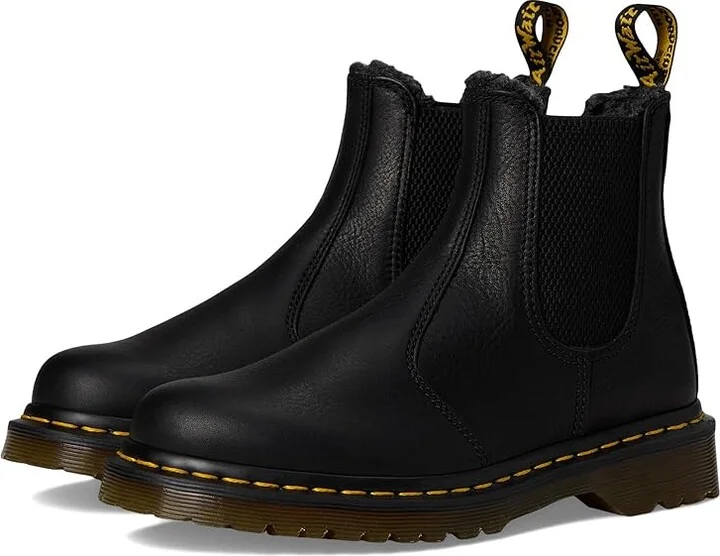 Dr. Martens 2976 Warmwair Grizzly Leather Chelsea Boots Boots Black : UK 7 (US Men's 8 - US Women's 9) Medium