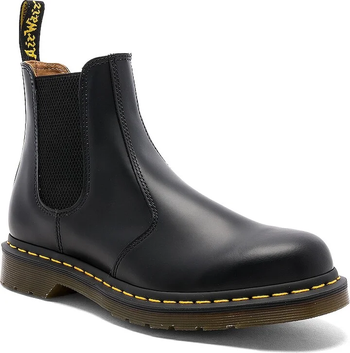 Dr. Martens 2976 Yellow Stitch Boot in Black - Image 2