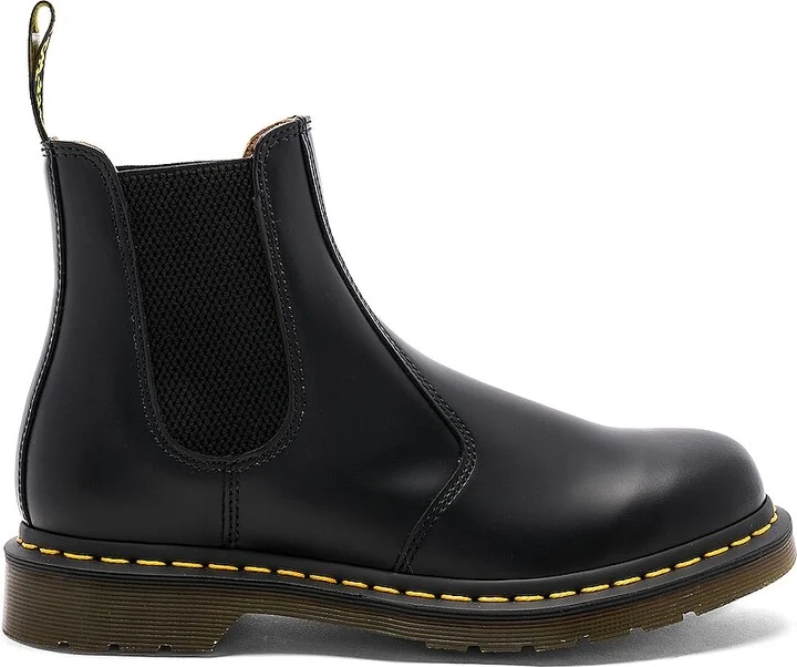Dr. Martens 2976 Yellow Stitch Boot in Black
