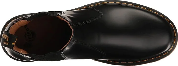 Dr. Martens 2976 Yellow Stitch Smooth Leather Chelsea Boots Shoes Black Smooth : UK 3 (US Men's 4 - Women's 5) Medium - Image 3