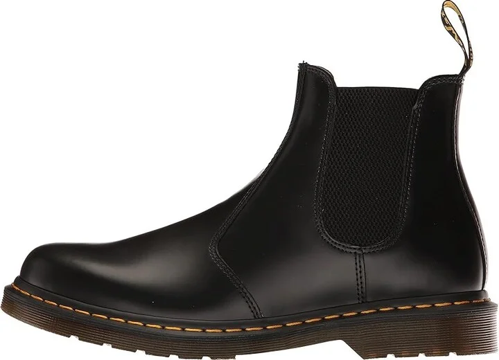 Dr. Martens 2976 Yellow Stitch Smooth Leather Chelsea Boots Shoes Black Smooth : UK 3 (US Men's 4 - Women's 5) Medium - Image 7