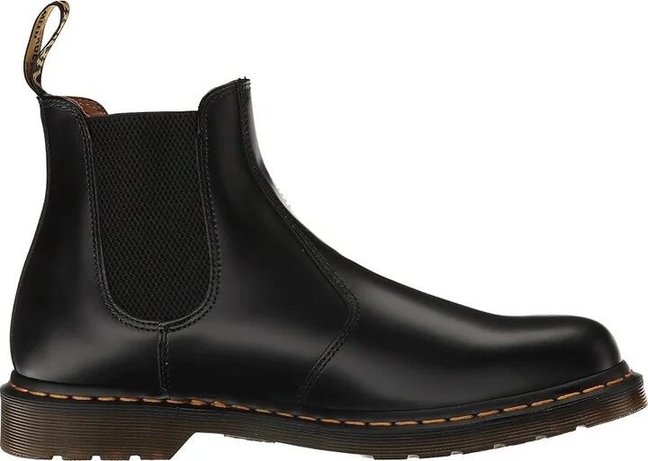 Dr. Martens 2976 Yellow Stitch Smooth Leather Chelsea Boots Shoes Black Smooth : UK 3 (US Men's 4 - Women's 5) Medium - Image 8