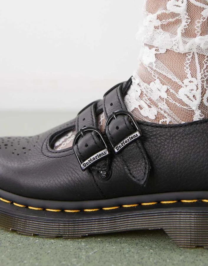 Dr Martens 8065 Mary Jane shoes in black leather - Image 2