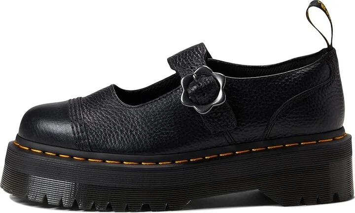 Dr. Martens Addina Flower Women's Shoes Black Milled Nappa : UK 3 (US Women's 5) M, Leather - Image 6