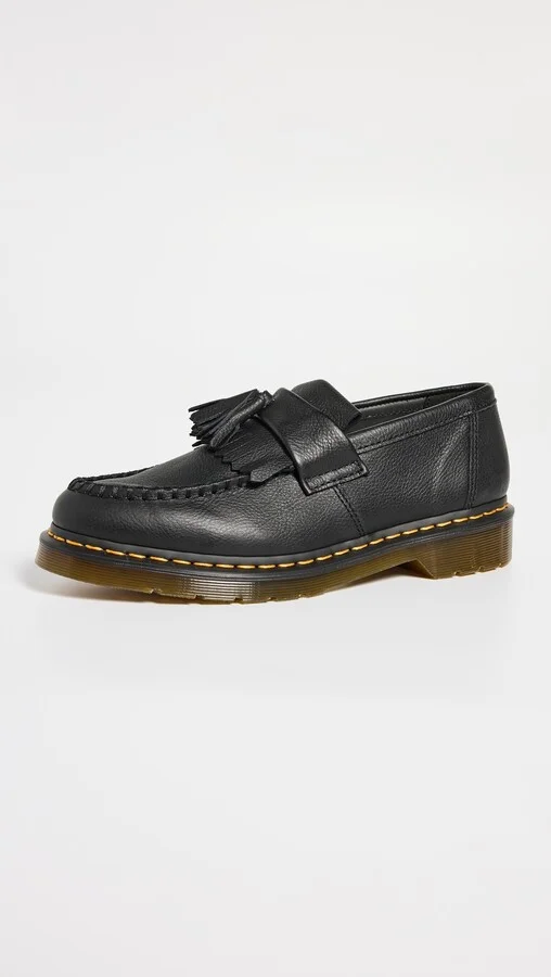 Dr. Martens Adrian Black Virginia Womens Loafers - Image 3