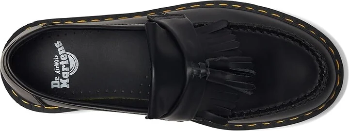 Dr. Martens Adrian Quad Leather Platform Loafers Shoes Black Smooth : UK 3 (US Men's 4 - Women's 5) Medium - Image 2
